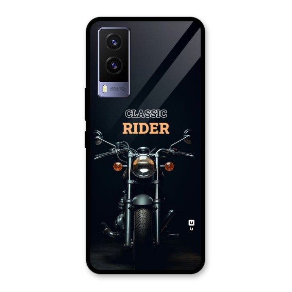 Classic RIder Glass Back Case for Vivo V21e 5G