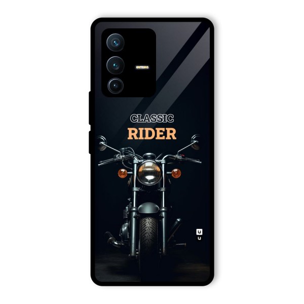 Classic RIder Glass Back Case for Vivo V23 Pro