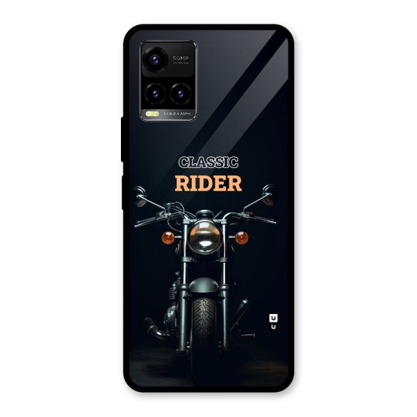 Classic RIder Glass Back Case for Vivo Y21T