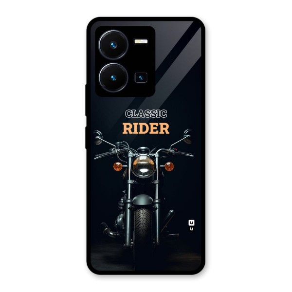 Classic RIder Glass Back Case for Vivo Y35