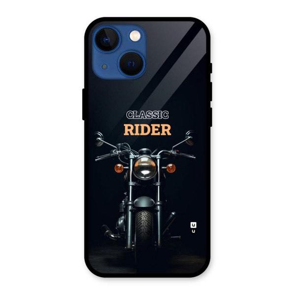 Classic RIder Glass Back Case for iPhone 13 Mini