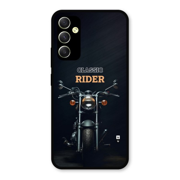 Classic RIder Metal Back Case for Galaxy A34