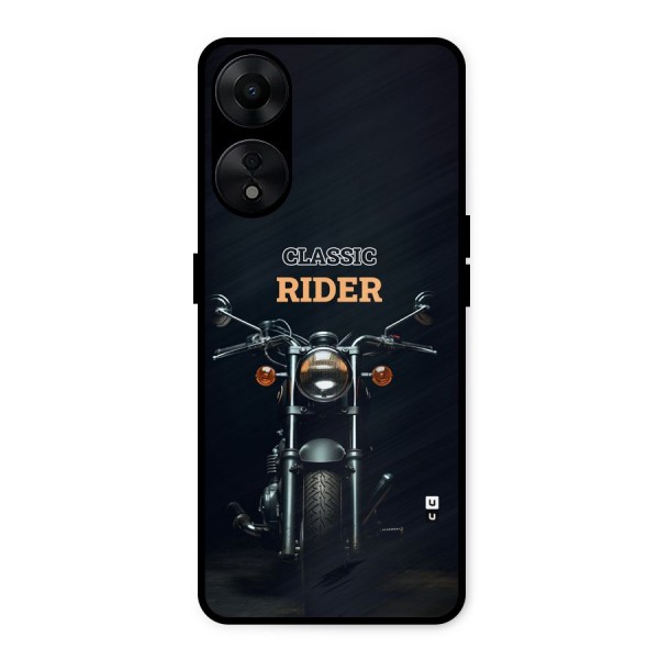 Classic RIder Metal Back Case for Oppo A78 5G