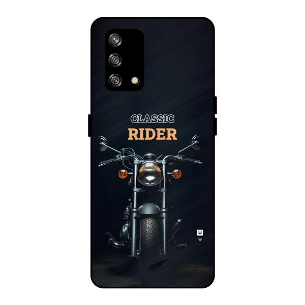 Classic RIder Metal Back Case for Oppo F19s