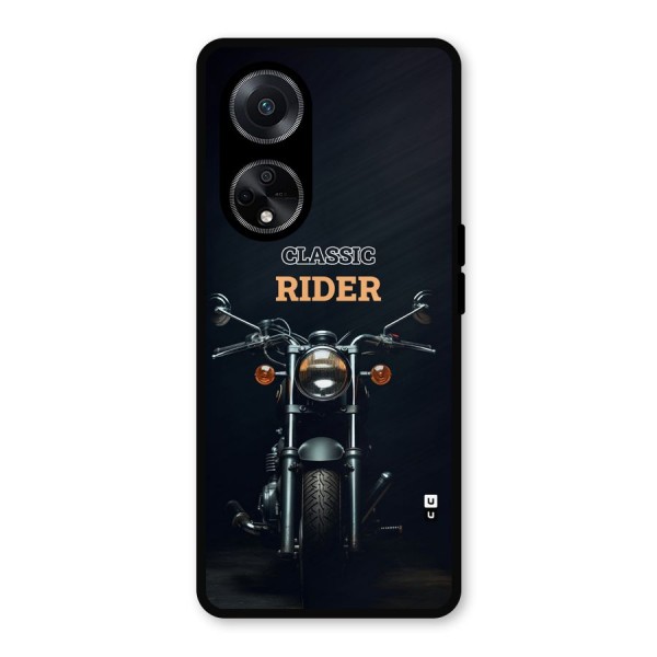 Classic RIder Metal Back Case for Oppo F23