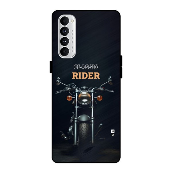 Classic RIder Metal Back Case for Oppo Reno4 Pro