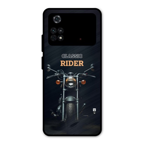 Classic RIder Metal Back Case for Poco M4 Pro 4G