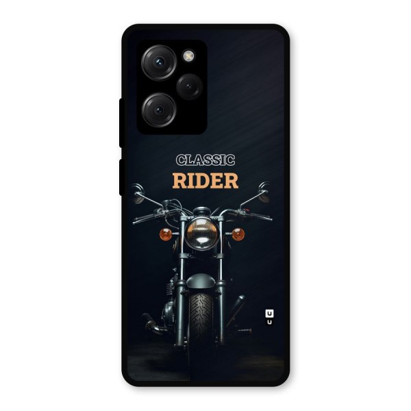 Classic RIder Metal Back Case for Poco X5 Pro