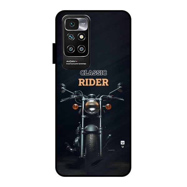 Classic RIder Metal Back Case for Redmi 10 Prime