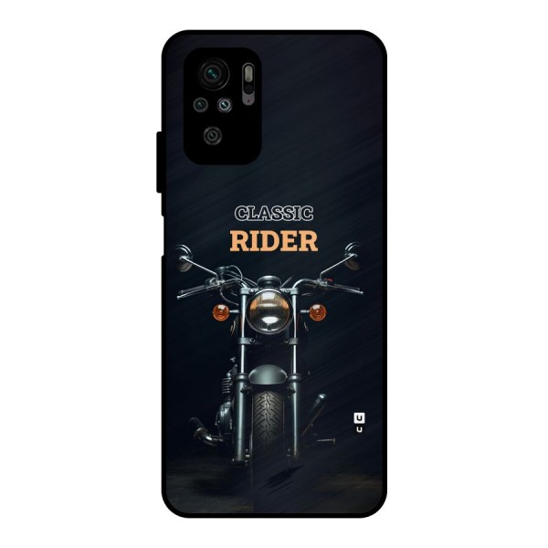 Classic RIder Metal Back Case for Redmi Note 10