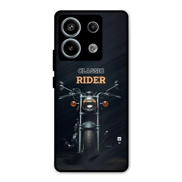 Classic RIder Metal Back Case for Redmi Note 13 Pro 5G