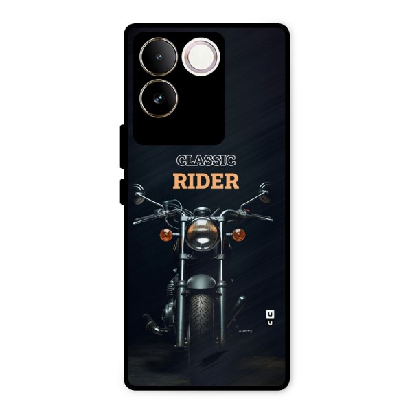 Classic RIder Metal Back Case for Vivo T2 Pro