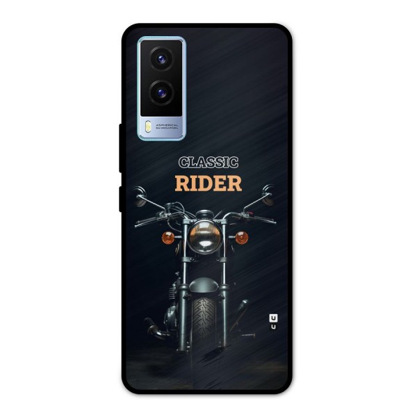 Classic RIder Metal Back Case for Vivo V21e 5G