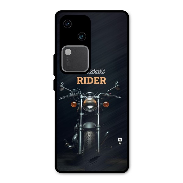 Classic RIder Metal Back Case for Vivo V30 Pro