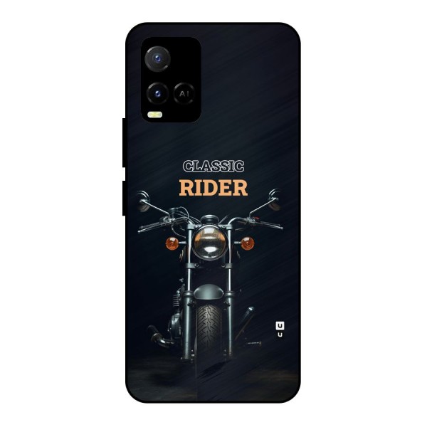 Classic RIder Metal Back Case for Vivo Y21A