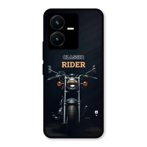 Classic RIder Metal Back Case for Vivo Y22s