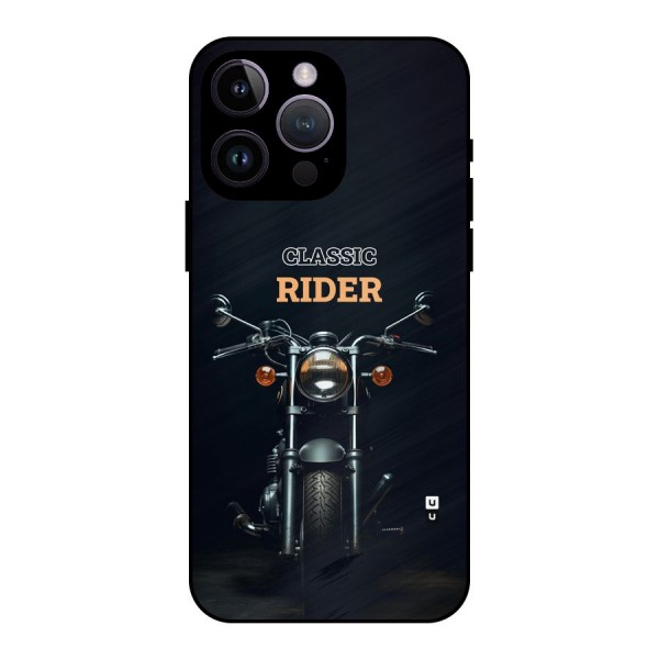 Classic RIder Metal Back Case for iPhone 14 Pro Max