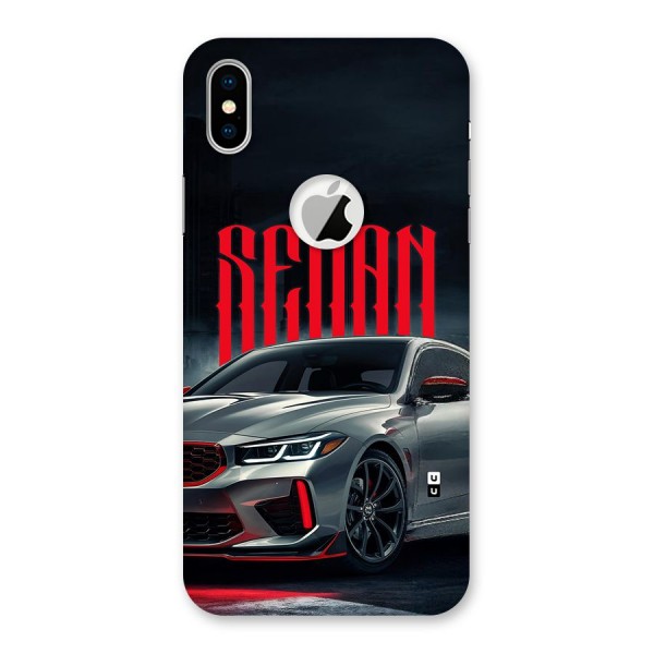 Classic Sedan Back Case for iPhone XS Logo Cut