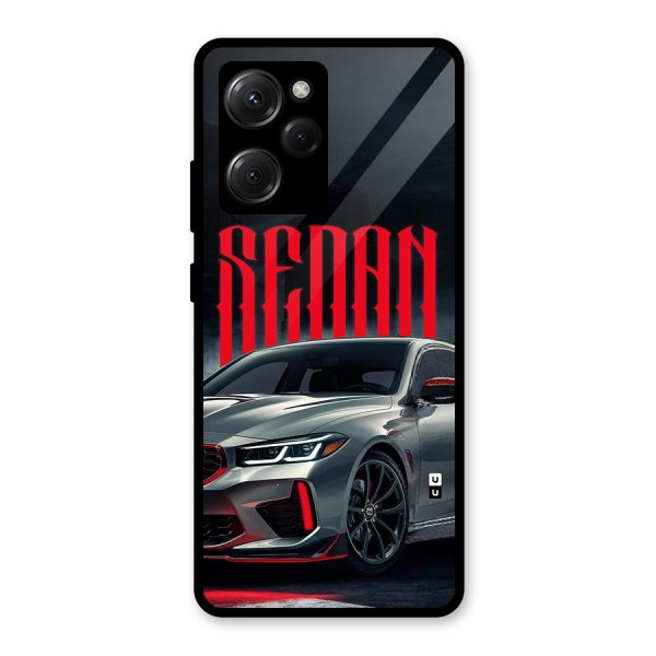 Classic Sedan Glass Back Case for Poco X5 Pro