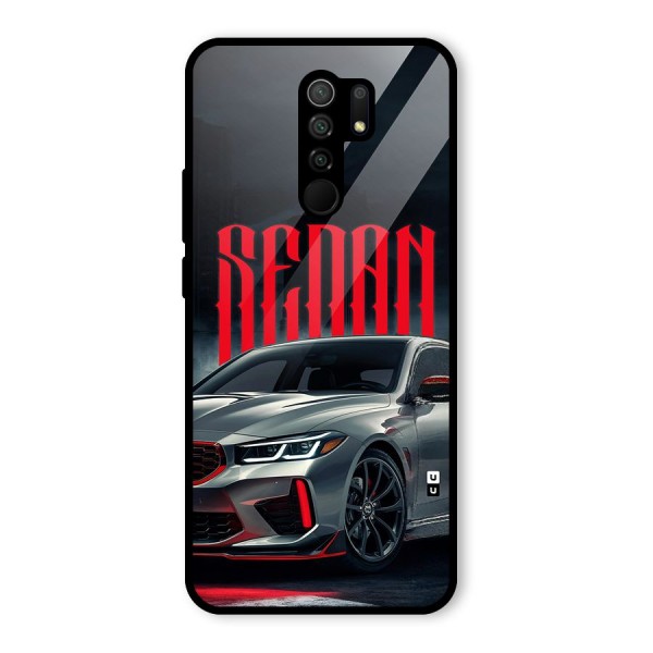 Classic Sedan Glass Back Case for Redmi 9 Prime