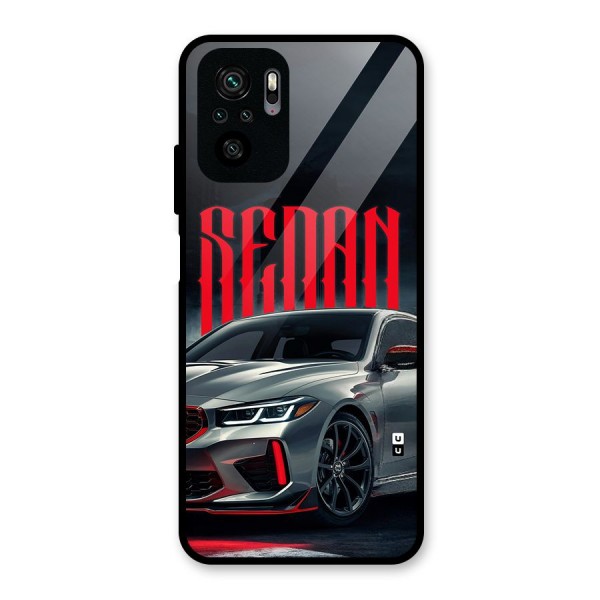 Classic Sedan Glass Back Case for Redmi Note 10S