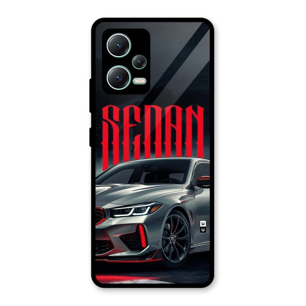 Classic Sedan Glass Back Case for Redmi Note 12 5G