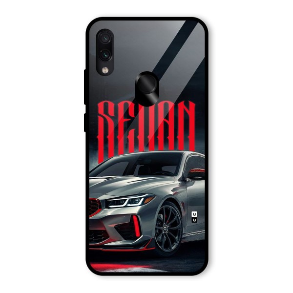 Classic Sedan Glass Back Case for Redmi Note 7