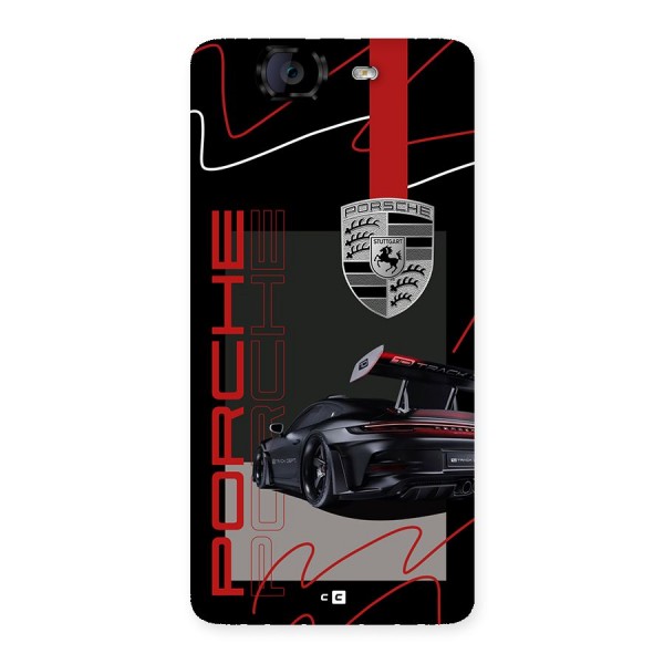 Classy Black Supercar Back Case for Canvas Knight A350