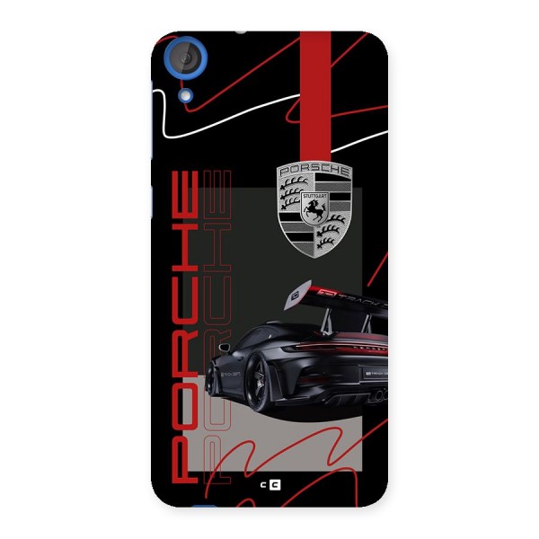 Classy Black Supercar Back Case for Desire 820s