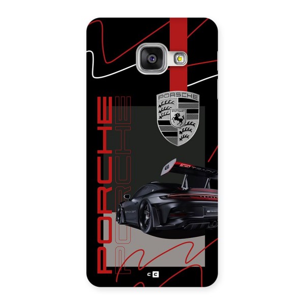 Classy Black Supercar Back Case for Galaxy A3 (2016)