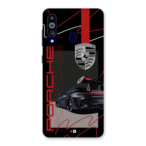 Classy Black Supercar Back Case for Galaxy A60