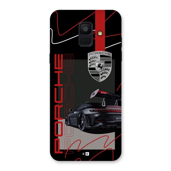 Classy Black Supercar Back Case for Galaxy A6 (2018)