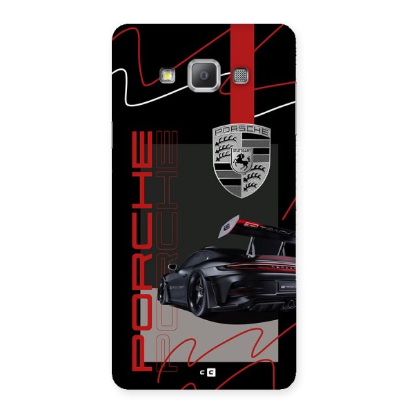 Classy Black Supercar Back Case for Galaxy A7