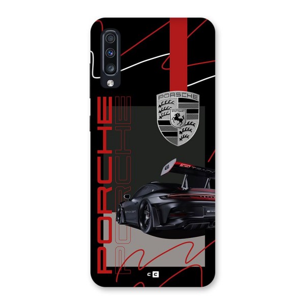 Classy Black Supercar Back Case for Galaxy A70