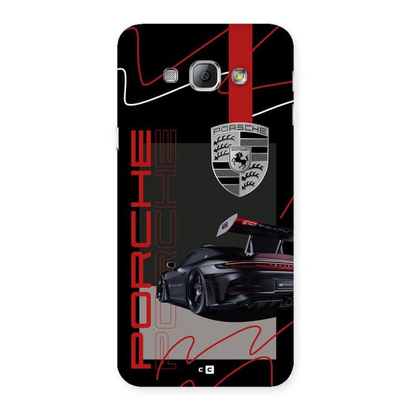 Classy Black Supercar Back Case for Galaxy A8