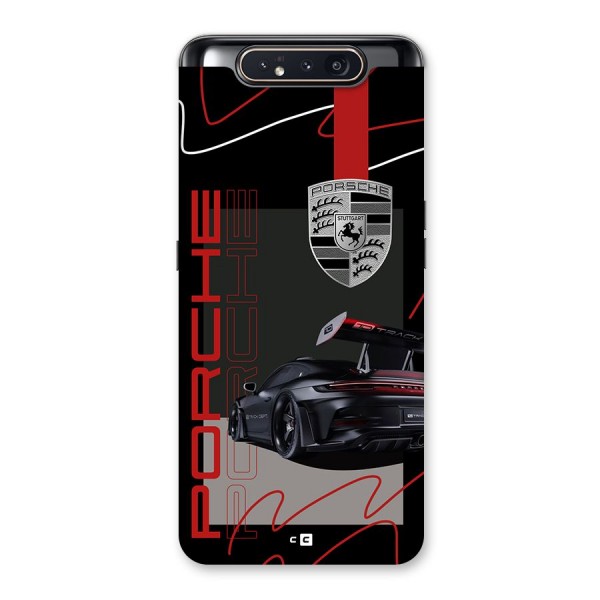 Classy Black Supercar Back Case for Galaxy A80