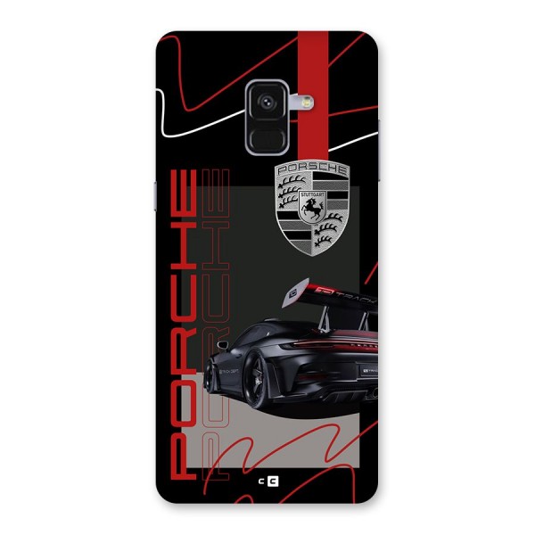 Classy Black Supercar Back Case for Galaxy A8 Plus