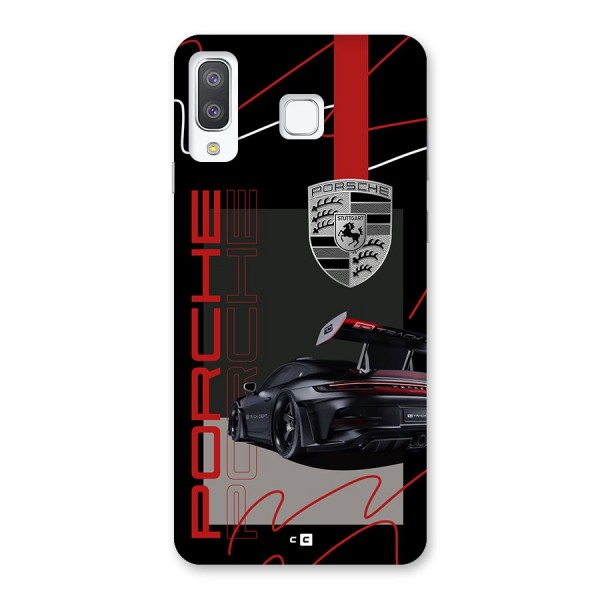 Classy Black Supercar Back Case for Galaxy A8 Star