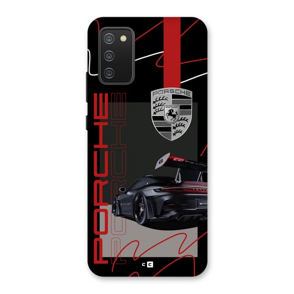 Classy Black Supercar Back Case for Galaxy F02s