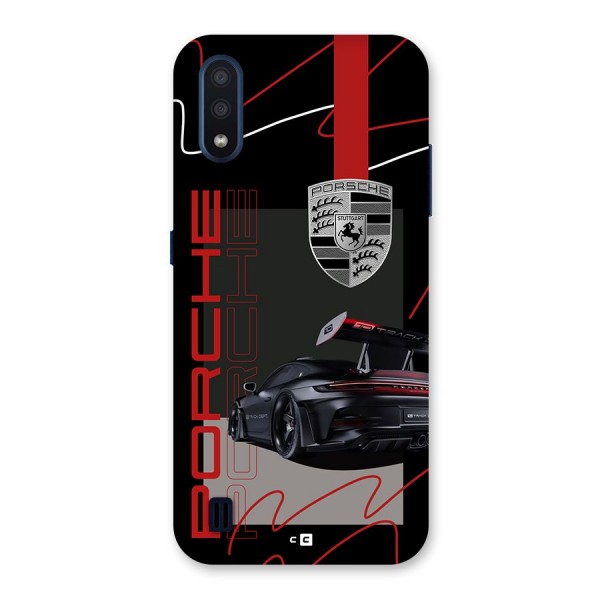 Classy Black Supercar Back Case for Galaxy M01