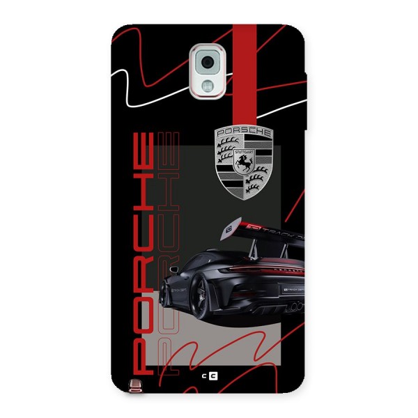 Classy Black Supercar Back Case for Galaxy Note 3