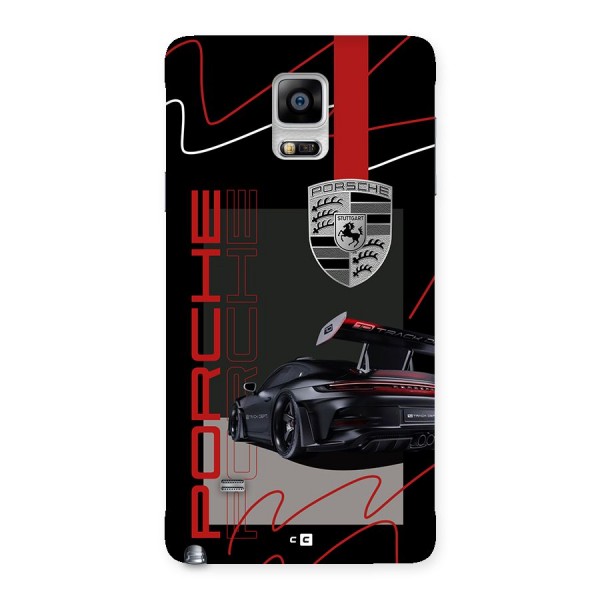 Classy Black Supercar Back Case for Galaxy Note 4