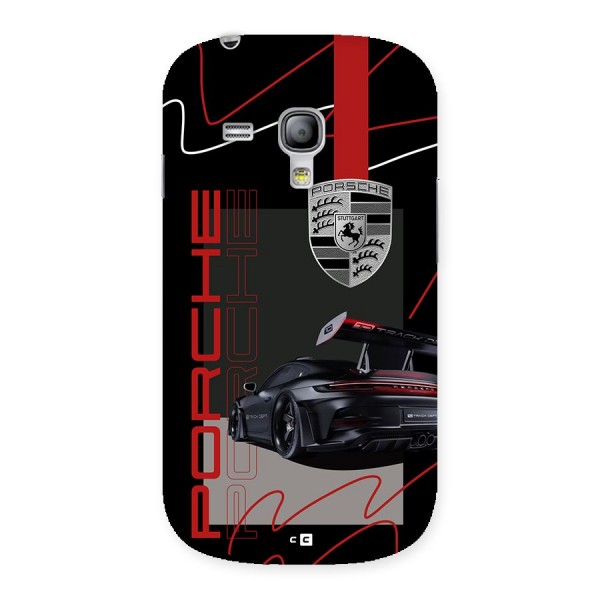 Classy Black Supercar Back Case for Galaxy S3 Mini