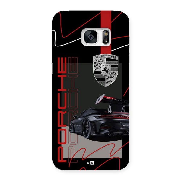 Classy Black Supercar Back Case for Galaxy S7 Edge