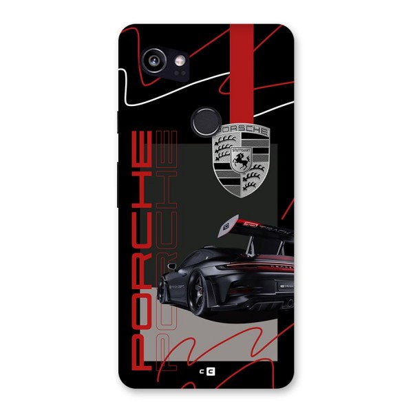 Classy Black Supercar Back Case for Google Pixel 2 XL