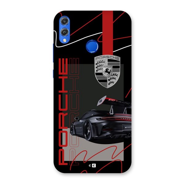 Classy Black Supercar Back Case for Honor 8X