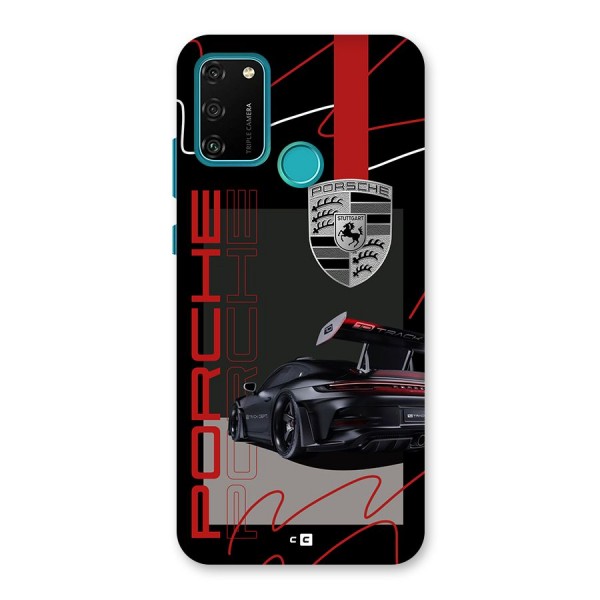 Classy Black Supercar Back Case for Honor 9A