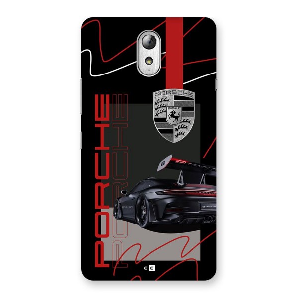 Classy Black Supercar Back Case for Lenovo Vibe P1M