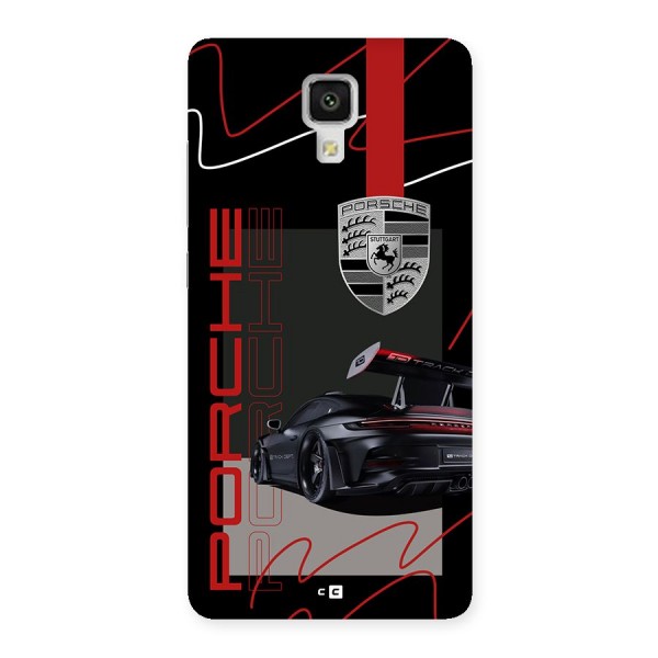 Classy Black Supercar Back Case for Mi4