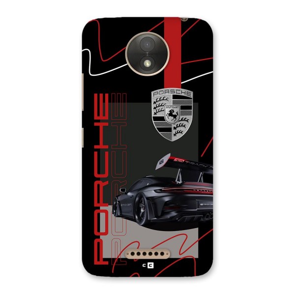 Classy Black Supercar Back Case for Moto C Plus